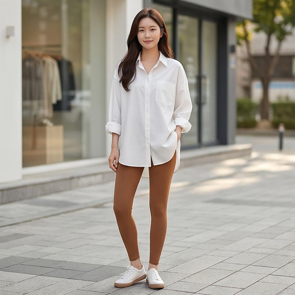 오버핏 화이트 셔츠: 단정하고 편안한 데일리룩