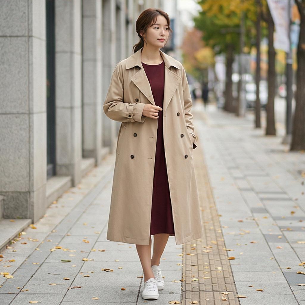 트렌치코트: 분위기 있는 가을 나들이 스타일