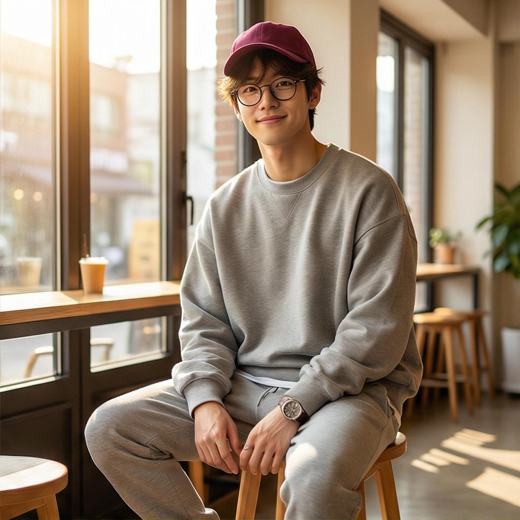 회색 맨투맨: 편안한 원마일 웨어 룩