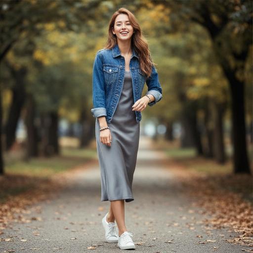 데님 자켓: 활기차고 편안한 근교 나들이 룩