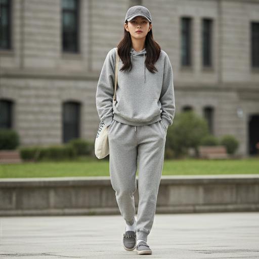 맨투맨 또는 후드티: 편안한 동네 마실 룩