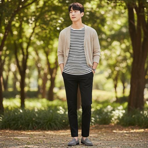 검정 슬랙스: 캐주얼 출근룩