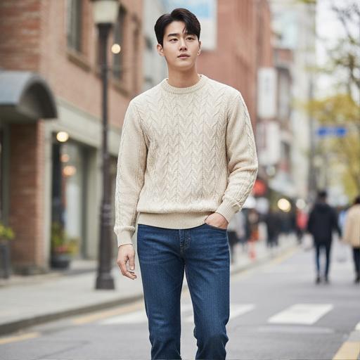 다크 데님 팬츠: 캐주얼 데일리룩