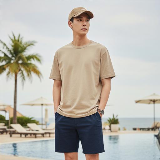 네이비 반바지: 시원하고 단정한 여름 바캉스 룩