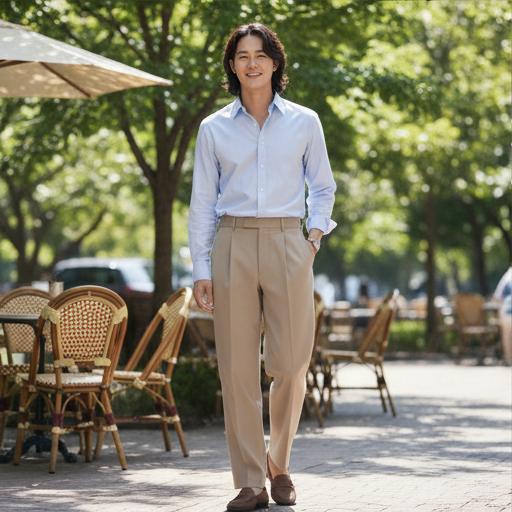 블루 와이셔츠: 캐주얼 데이트룩