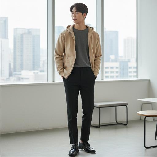 검정 슬랙스: 깔끔한 비즈니스 캐주얼 룩