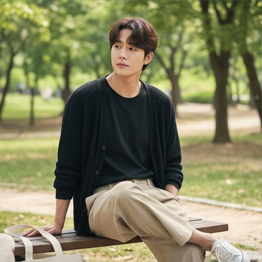 베이지 와이드 팬츠: 부드러운 캐주얼 무드