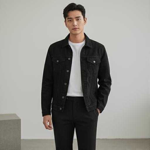 흰색 티셔츠, 검정 바지: 깔끔하고 경쾌한 데일리룩