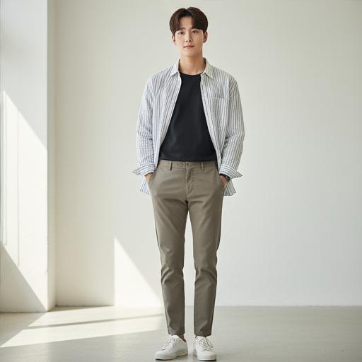 셔츠 아우터: 시크한 '꾸안꾸' 룩