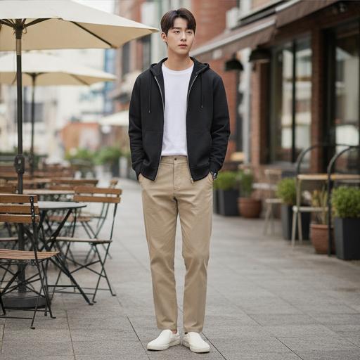 베이지 팬츠: 클래식 단정룩