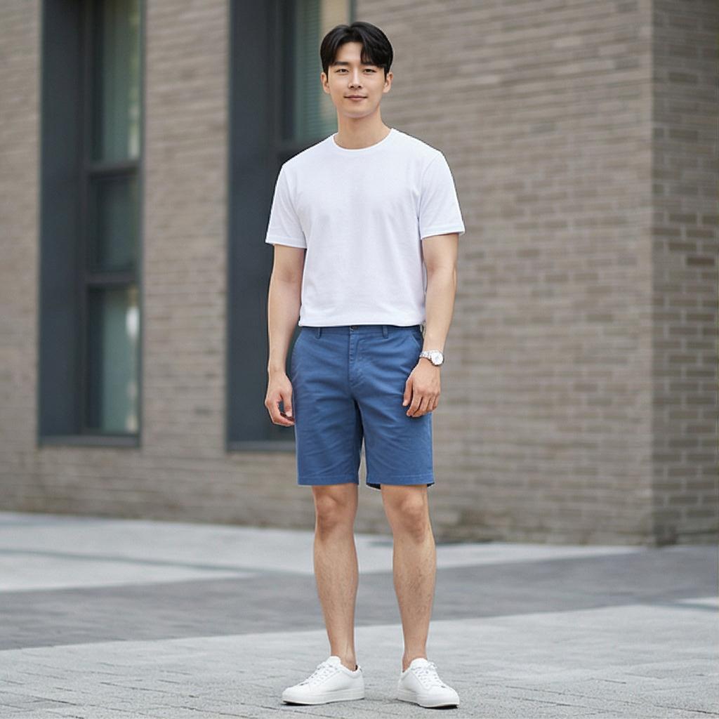 흰색 무지 티셔츠: 깔끔한 데일리 스타일