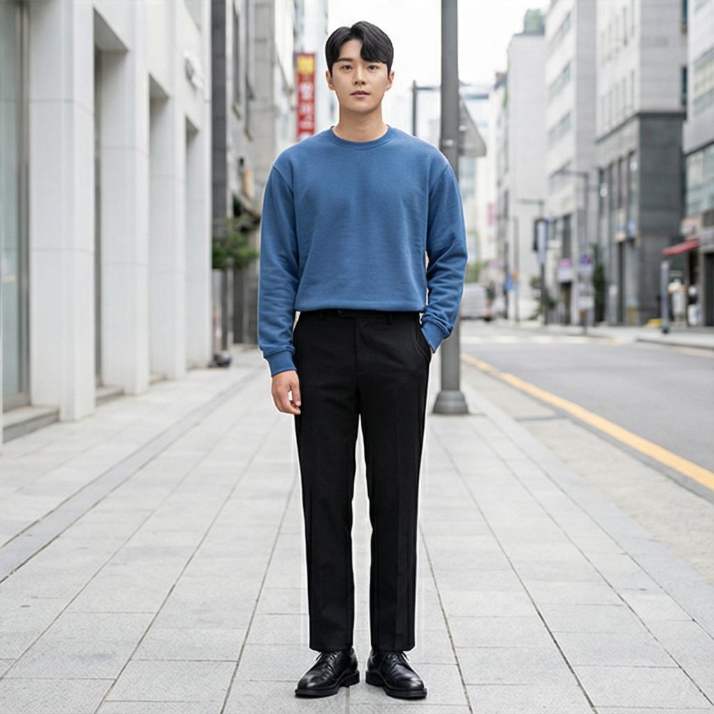 블랙 슬랙스: 시크한 미니멀룩