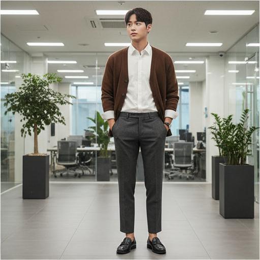 흰색 셔츠와 짙은 슬랙스: 격식 있는 비즈니스 캐주얼 룩