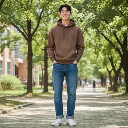 중청 데님 팬츠: 활동적인 데일리 캐주얼 룩