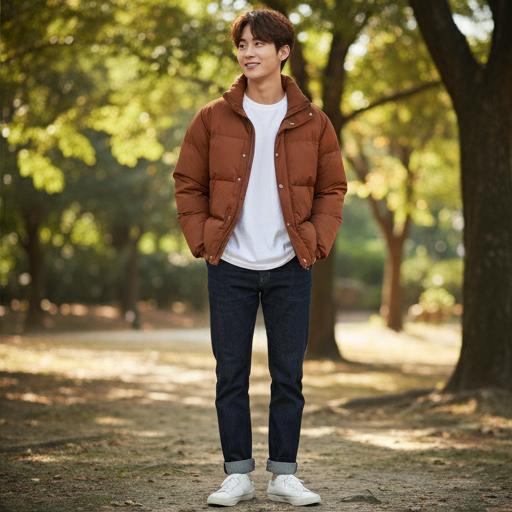 진청 데님 팬츠: 활동하기 편한 주말 나들이룩