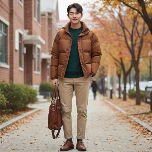 베이지색 면바지: 부드럽고 따뜻한 감성 캠퍼스룩