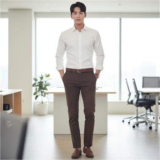 흰색 셔츠: 깔끔한 비즈니스 캐주얼룩