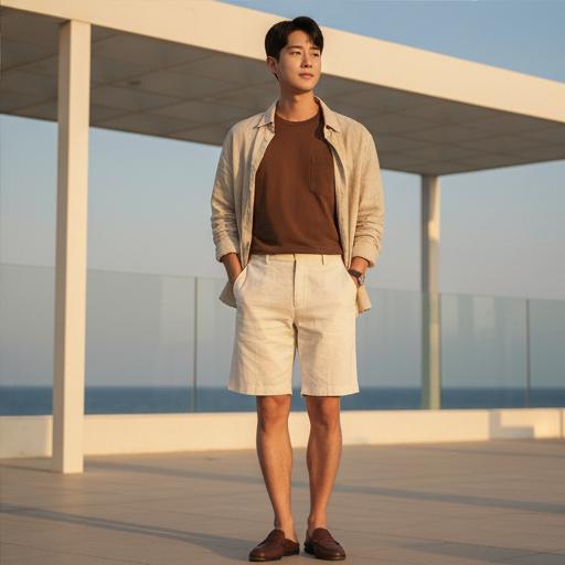 흰색 반바지: 시원하고 깔끔한 여름 휴가 룩