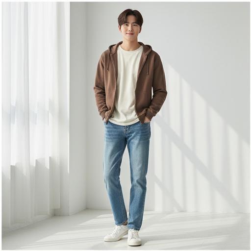 흰색 반팔 티셔츠 & 청바지: 가장 기본에 충실한 데일리룩