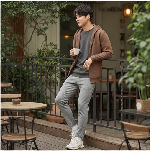 회색 조거 팬츠: 편안함과 실용성을 챙긴 마실룩