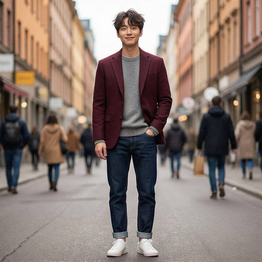 진청 데님 팬츠: 편안한 데일리 룩