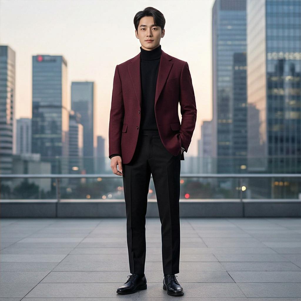 올블랙 이너: 시크한 비즈니스 캐주얼