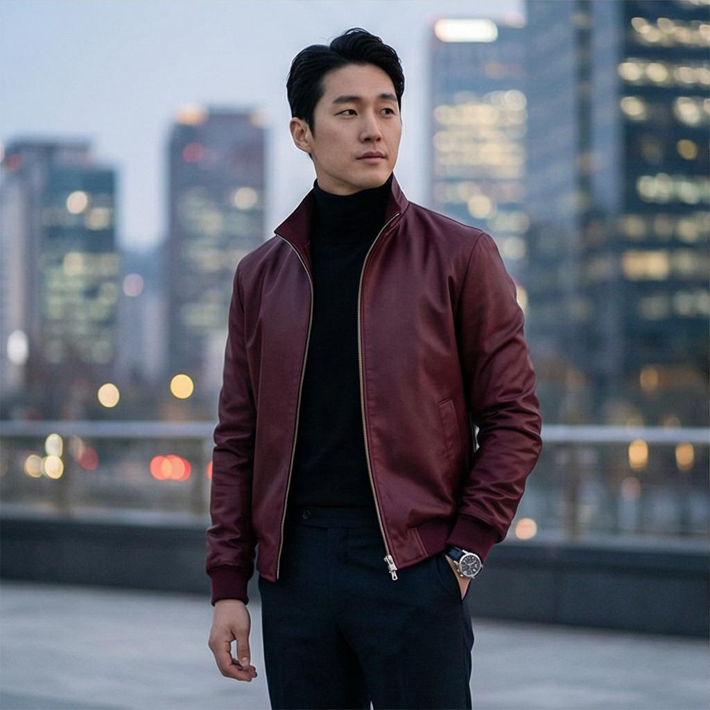 블랙 터틀넥: 지적이고 차분한 분위기