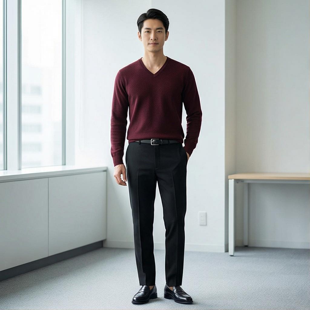 검정 슬랙스: 단정한 비즈니스 캐주얼 룩