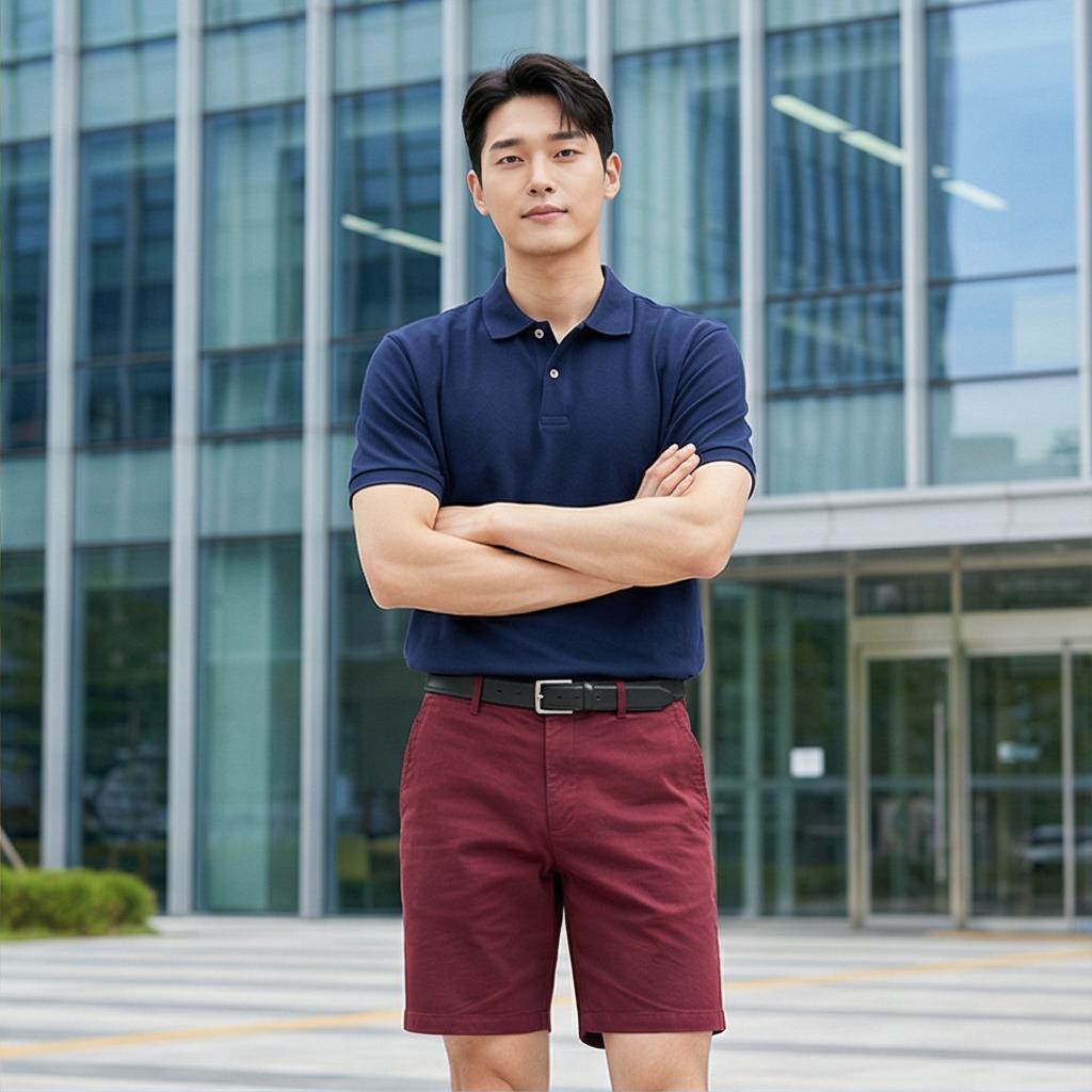 네이비 피케 셔츠: 단정함을 챙긴 썸머 비즈니스 캐주얼