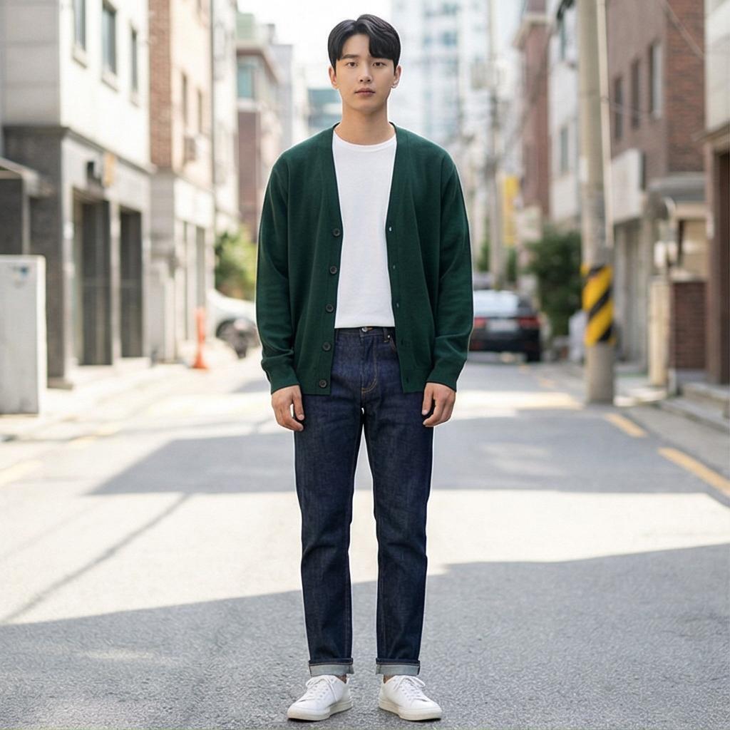 흰색 티셔츠와 청바지: 편안한 데일리 룩