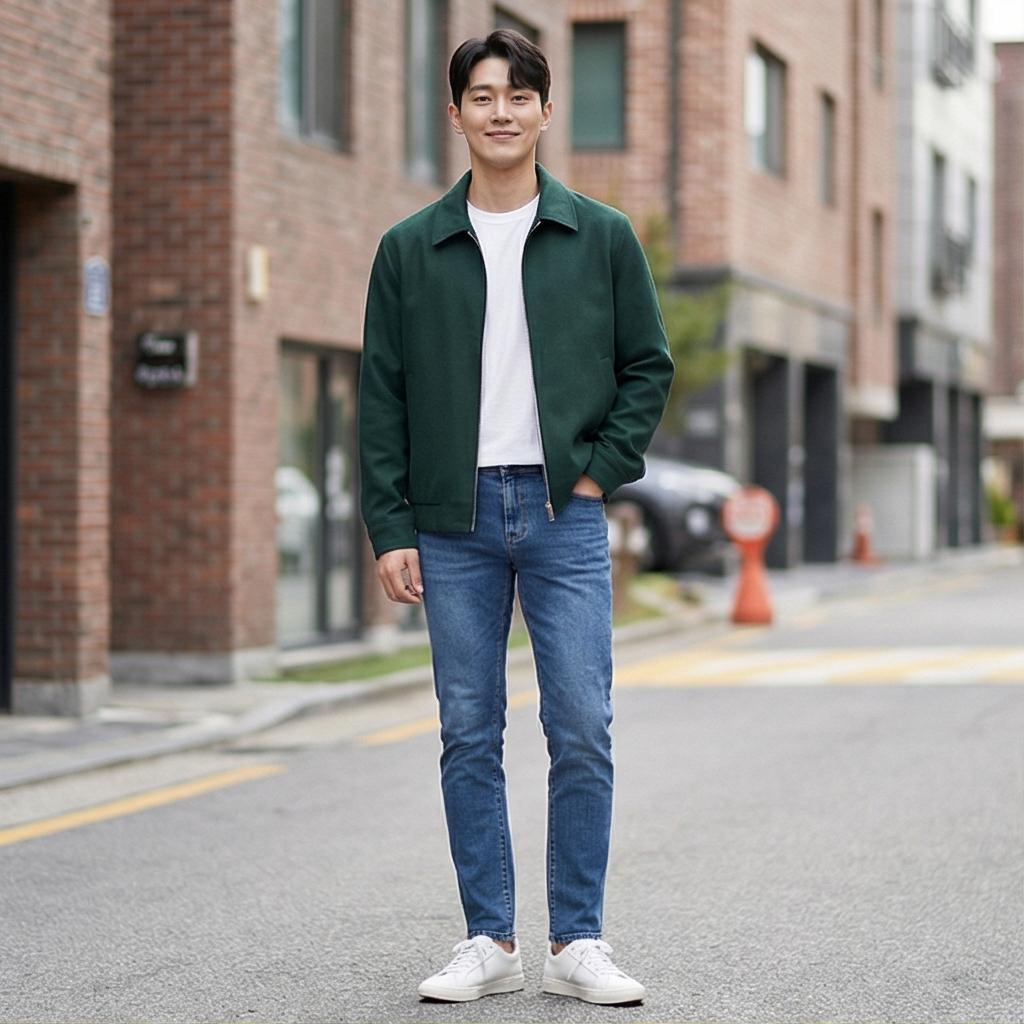 흰색 무지 티셔츠: 깔끔한 데일리룩