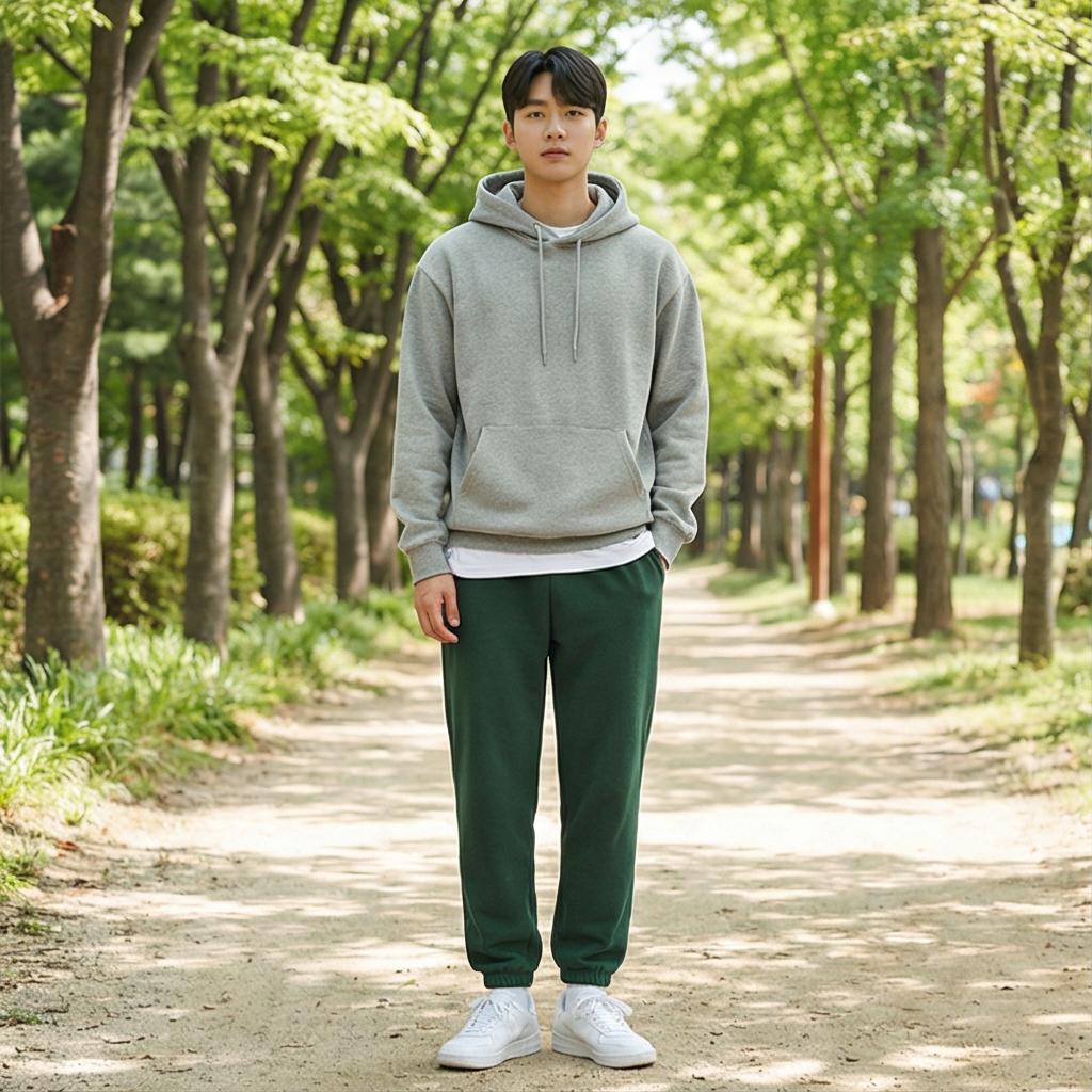 회색 후드티: 편안한 데일리 스타일