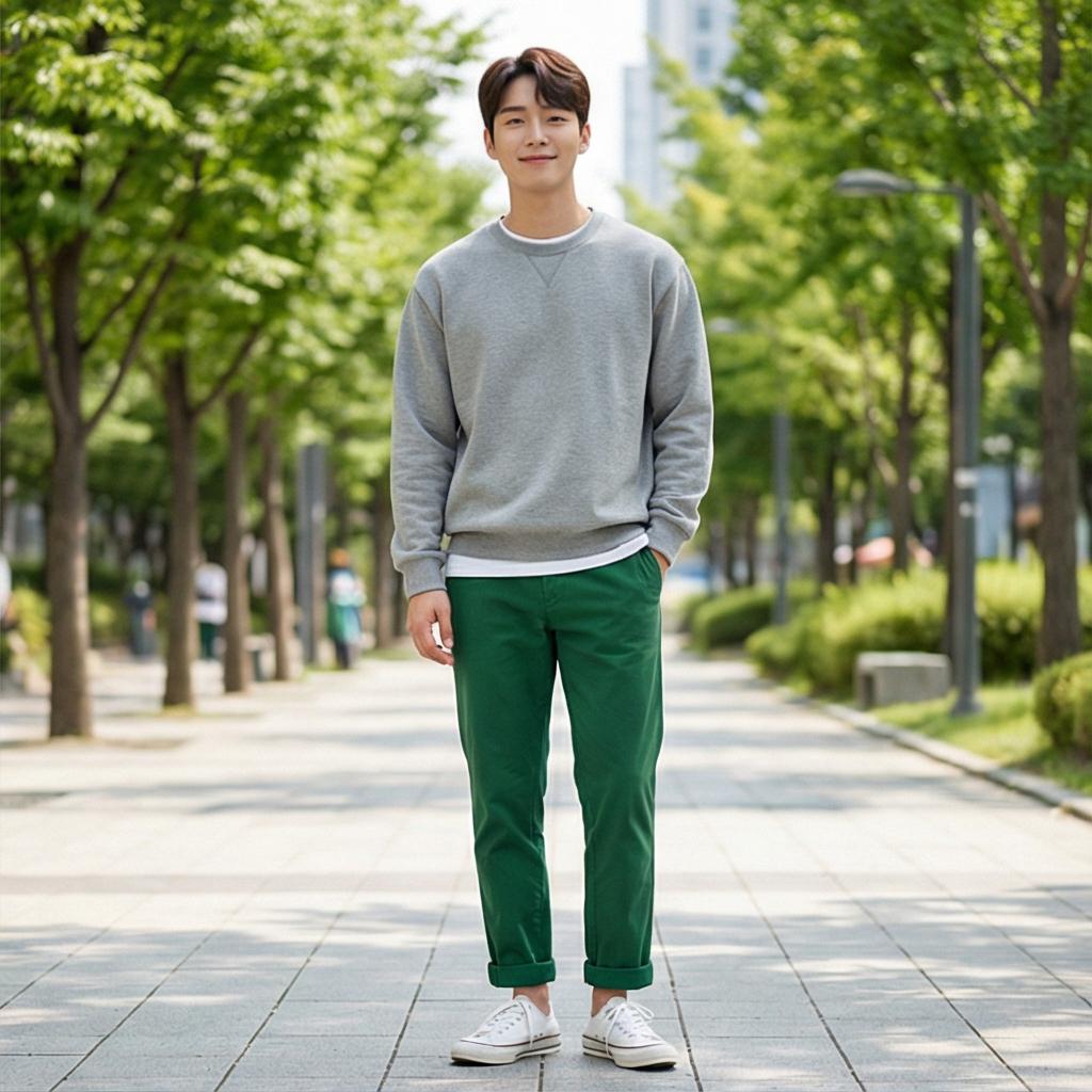 그레이 맨투맨: 편안한 데일리 스타일