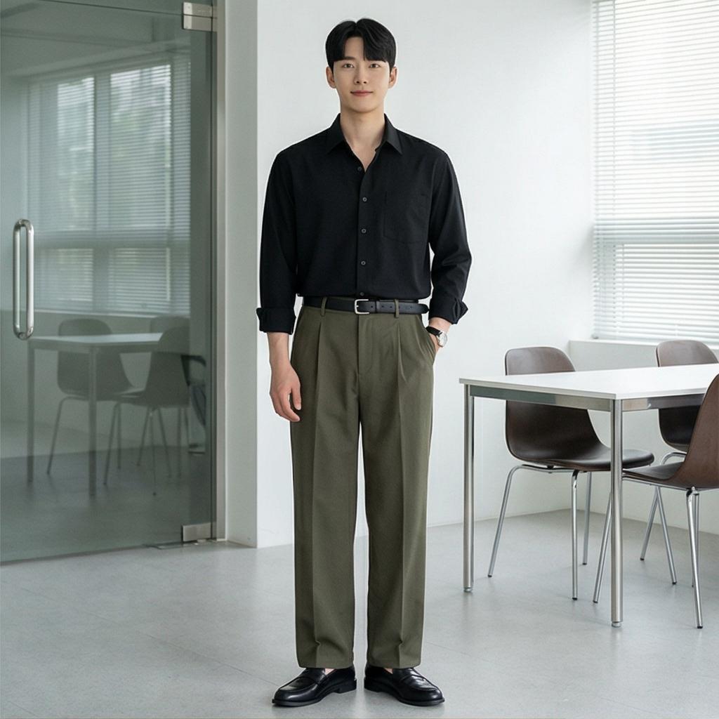 검정색 셔츠: 단정한 비즈니스 캐주얼 스타일
