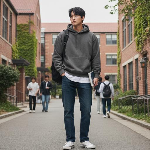 데님 팬츠: 실패 없는 조합의 정석, 캐주얼 캠퍼스룩