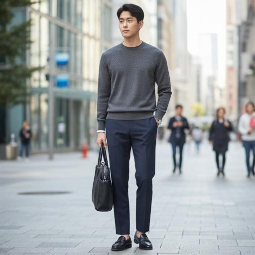 슬랙스 & 로퍼: 깔끔하고 단정한 비즈니스 캐주얼룩