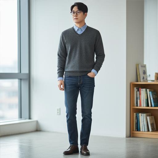 셔츠 레이어드: 지적인 분위기의 캠퍼스룩 & 오피스룩