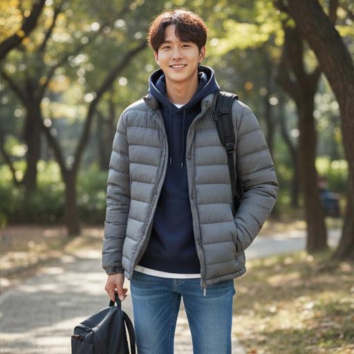 중청 데님 팬츠: 활동적인 캠퍼스 및 나들이 스타일