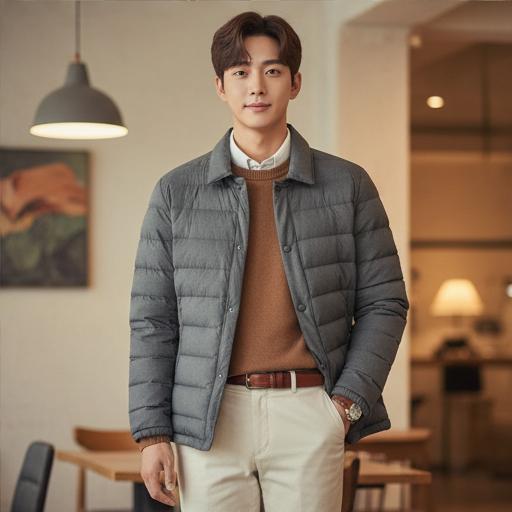 크림색 면바지: 부드러운 인상의 데이트 스타일