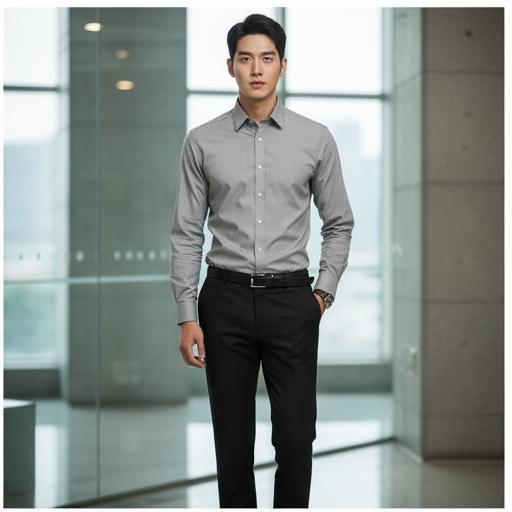 검정 슬랙스: 깔끔한 오피스룩