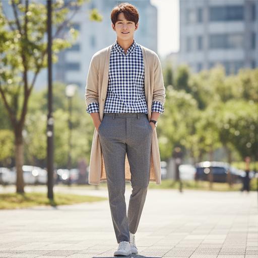 체크 셔츠: 편안함 속 활기 있는 캐주얼 무드