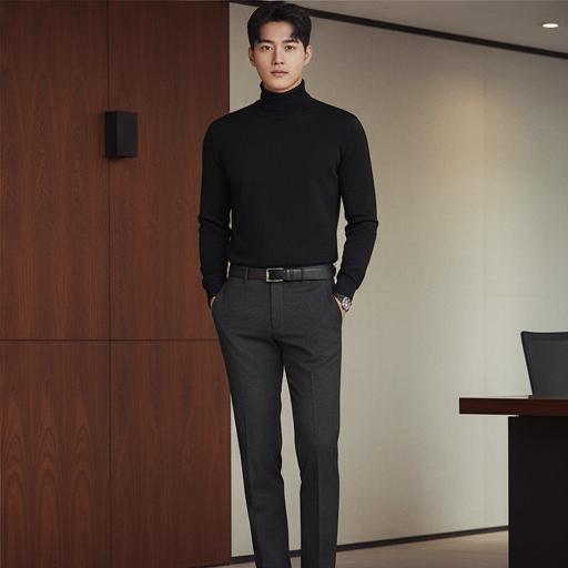 검정 터틀넥: 시크하고 단정한 겨울 비즈니스 캐주얼