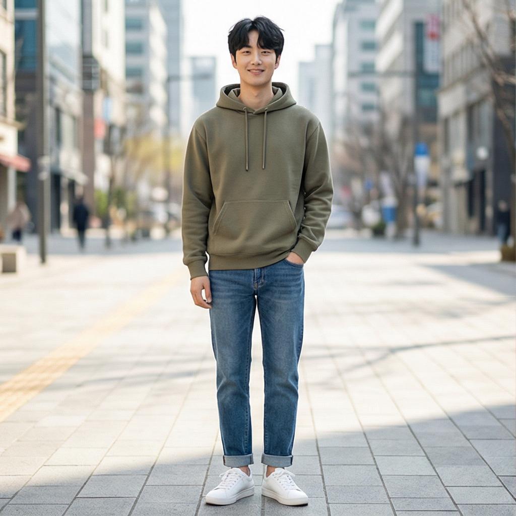 중청 데님 팬츠: 캐주얼한 데일리 스타일