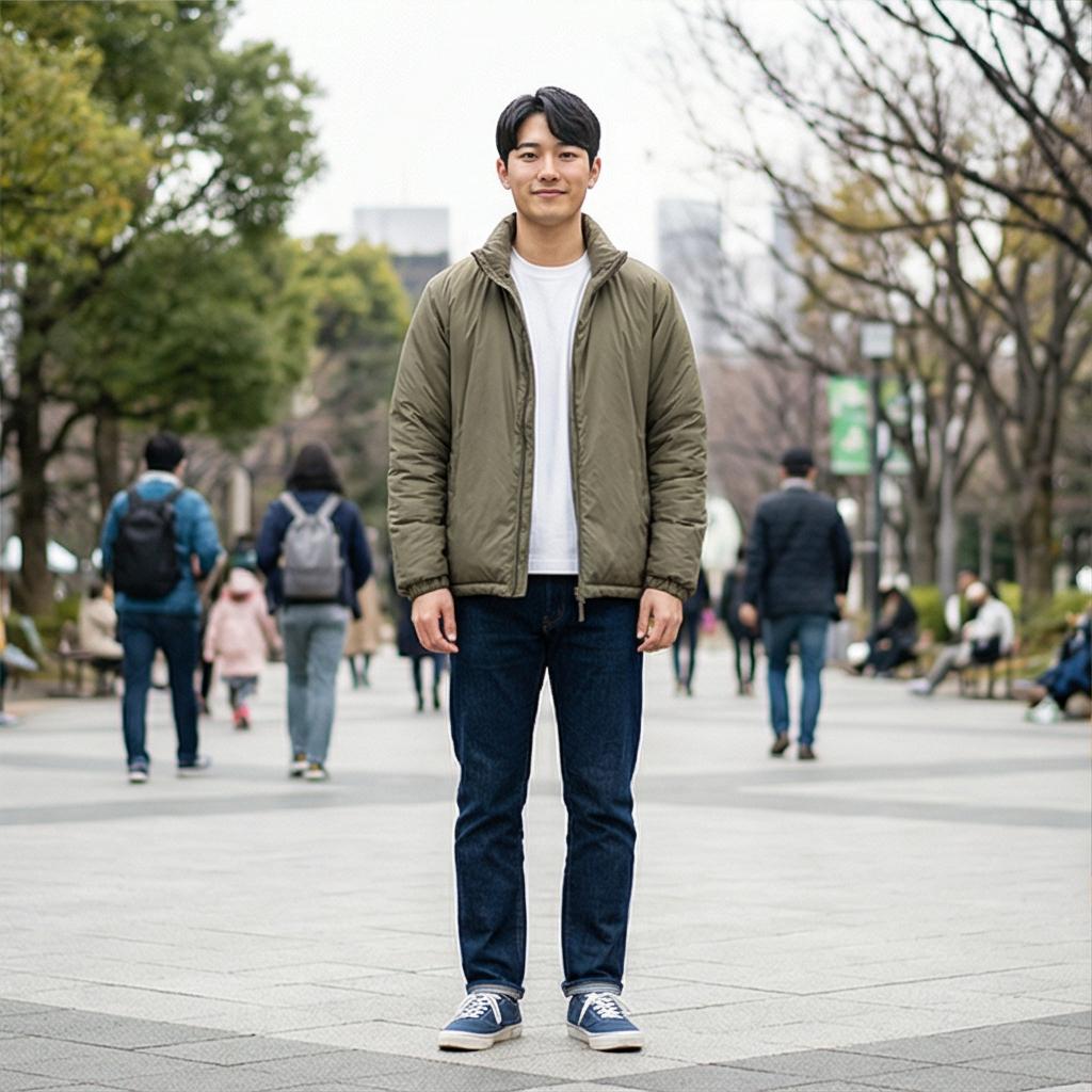 진청 데님 팬츠: 활동적인 나들이 스타일