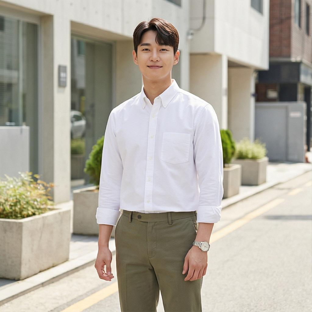 흰색 반팔 티셔츠 혹은 셔츠: 깔끔함이 돋보이는 주말 데일리룩