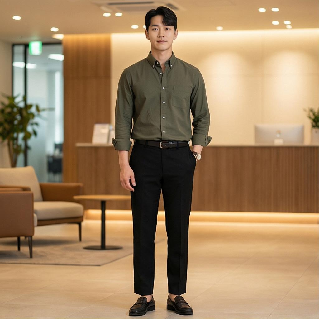 블랙 슬랙스: 비즈니스 캐주얼 룩