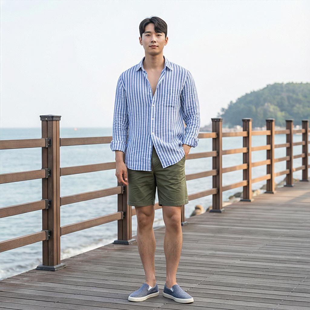 스트라이프 셔츠: 시원하고 경쾌한 바캉스룩