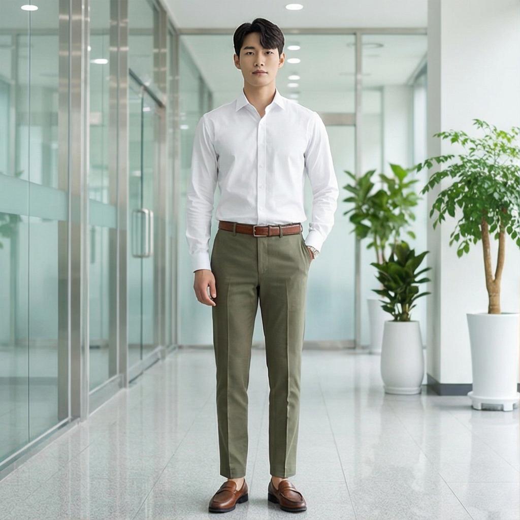 흰색 셔츠: 깔끔한 비즈니스 캐주얼룩