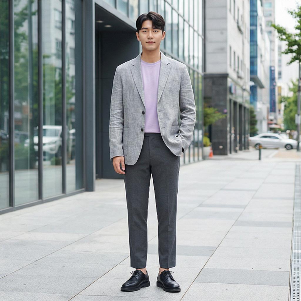 그레이 슬랙스: 세련된 비즈니스 캐주얼 스타일
