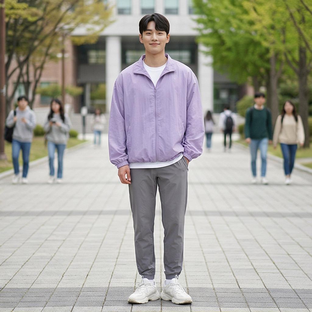 회색 트레이닝 팬츠: 활기찬 캠퍼스룩